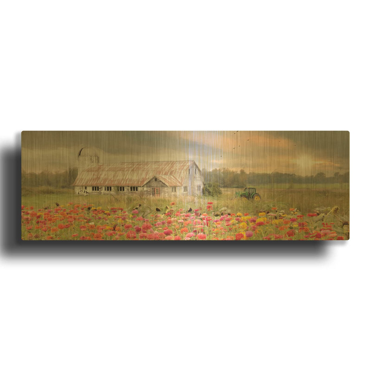 'Vermont Country Morning' By Lori Deiter Gold Metal Wall Art