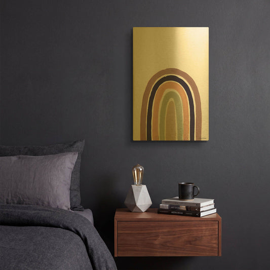 'The Modern Rainbow' By Rachel Nieman Gold Metal Wall Art