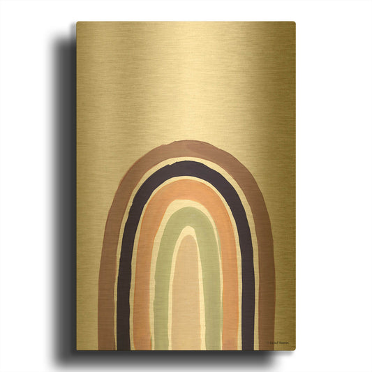 'The Modern Rainbow' By Rachel Nieman Gold Metal Wall Art