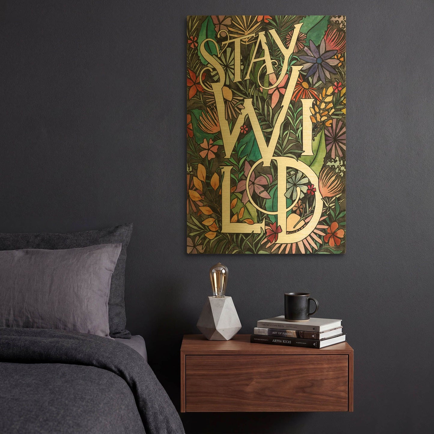 'Stay Wild' By Rachel Nieman Gold Metal Wall Art