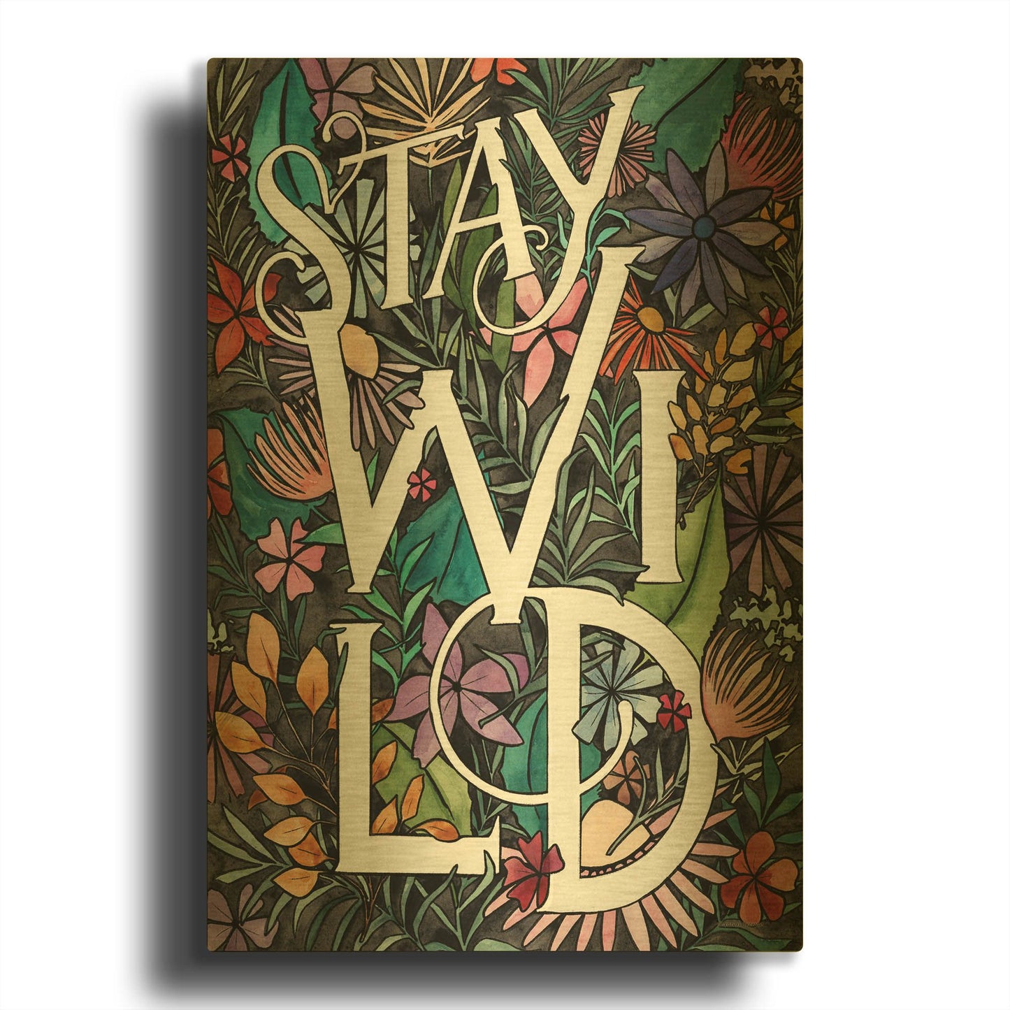'Stay Wild' By Rachel Nieman Gold Metal Wall Art