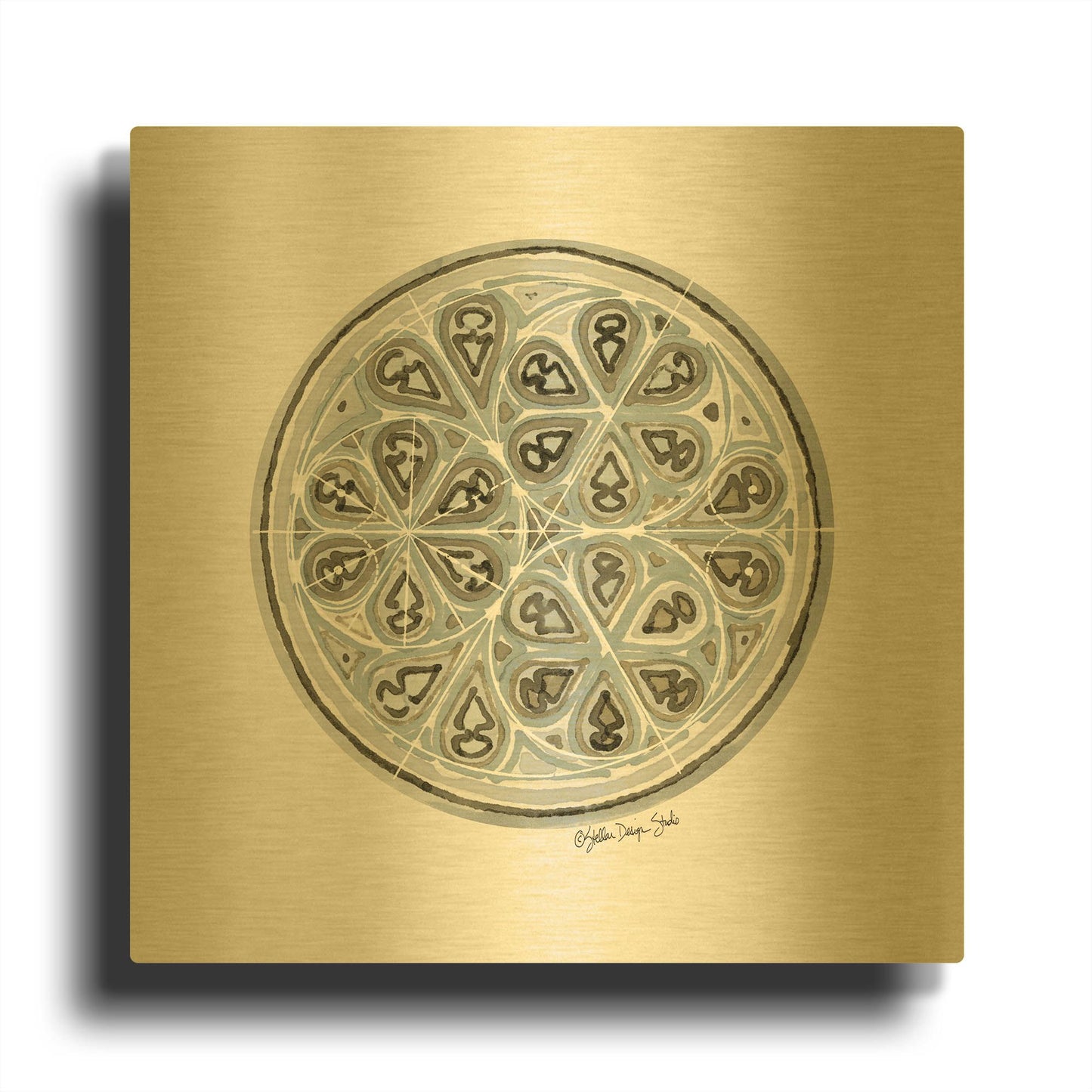 'Geometry Study 1' By Stellar Design Studio Gold Metal Wall Art