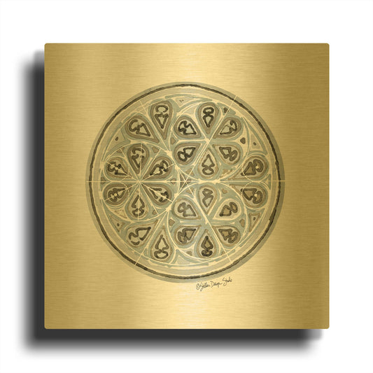 'Geometry Study 1' By Stellar Design Studio Gold Metal Wall Art