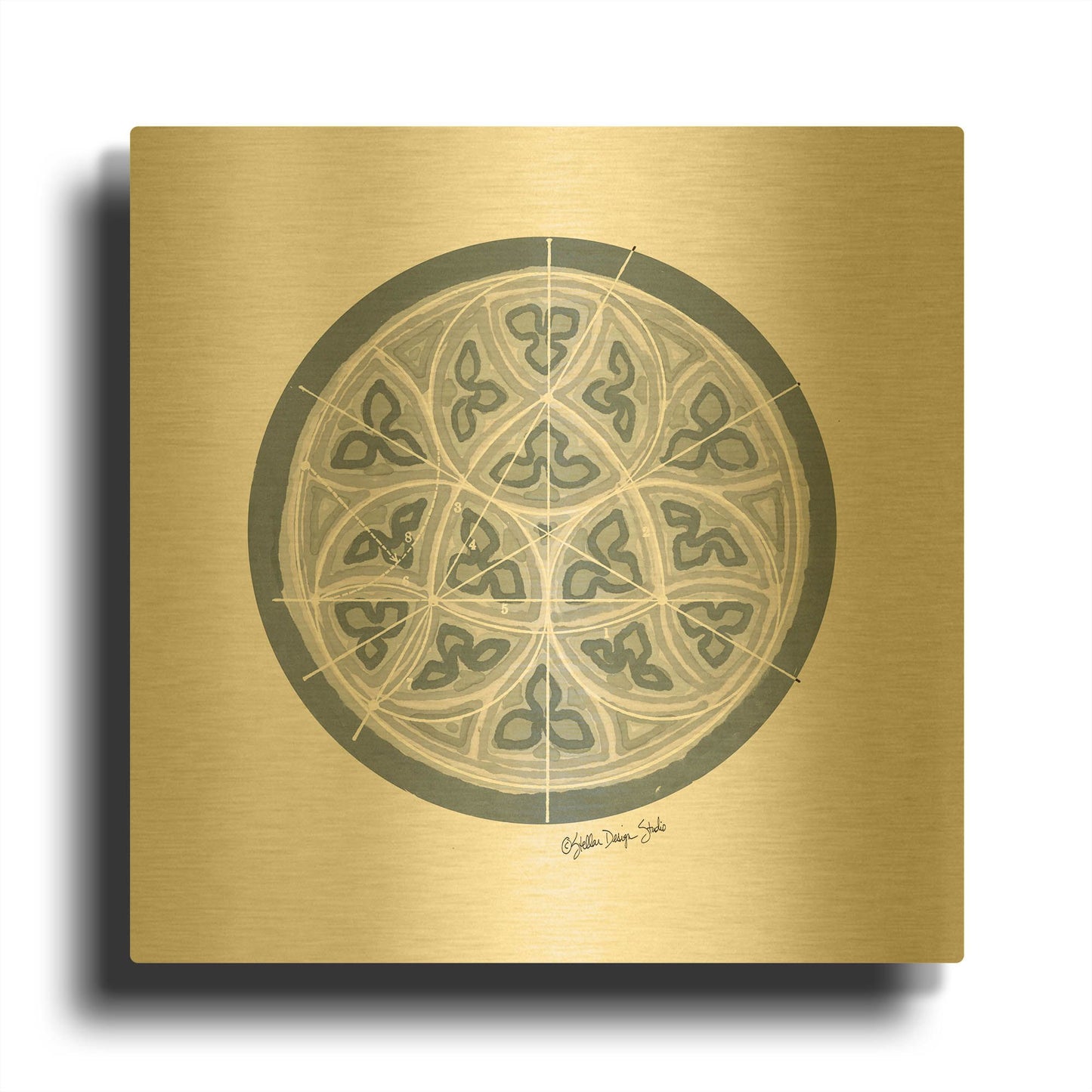 'Geometry Study 2' By Stellar Design Studio Gold Metal Wall Art