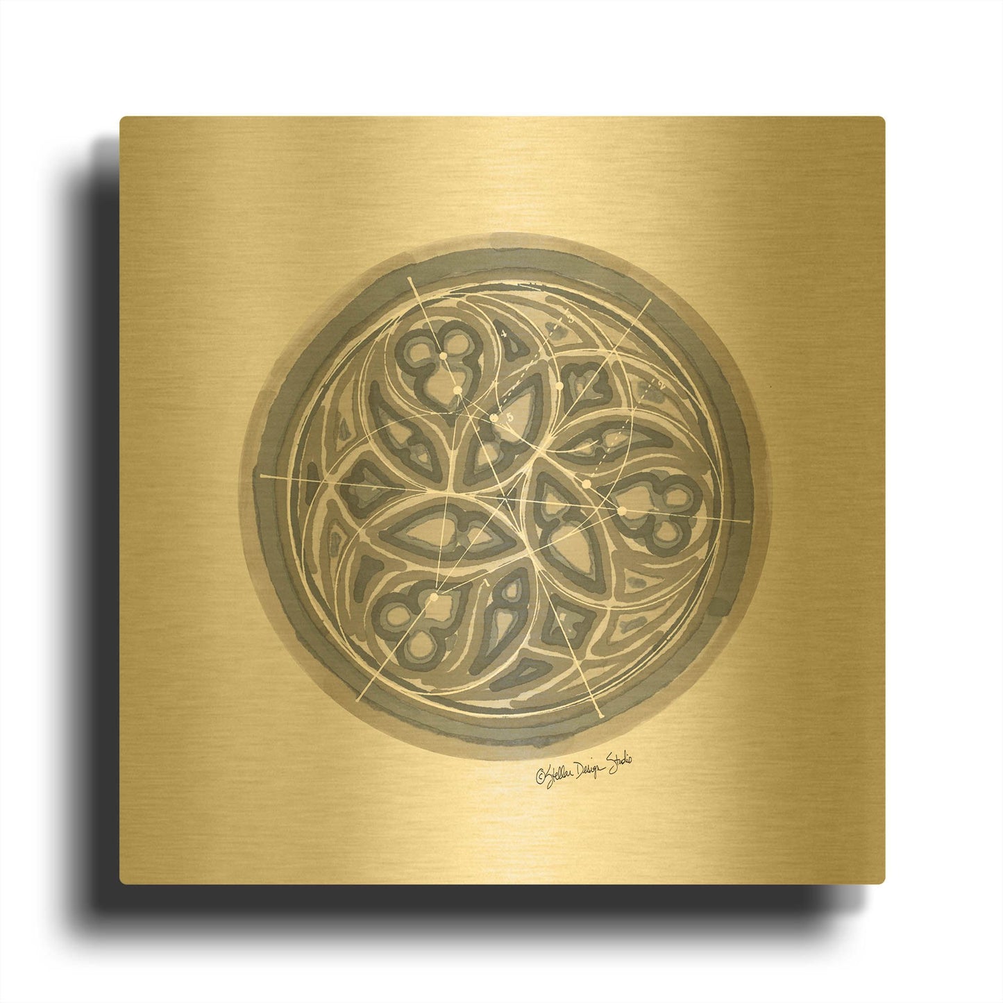 'Geometry Study 3' By Stellar Design Studio Gold Metal Wall Art