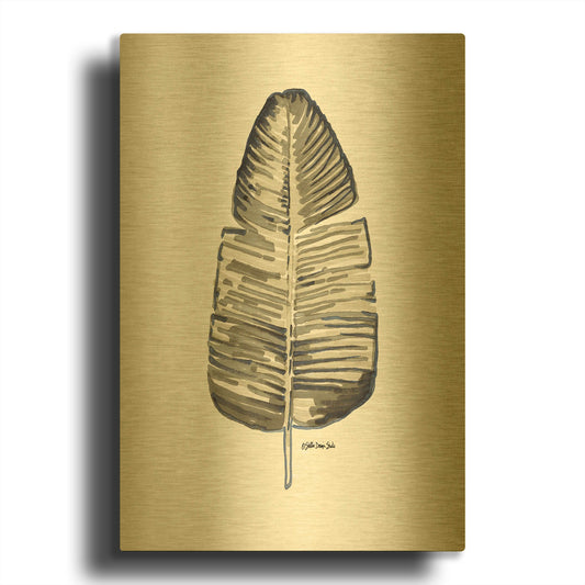 'Modern Palm 1' By Stellar Design Studio Gold Metal Wall Art