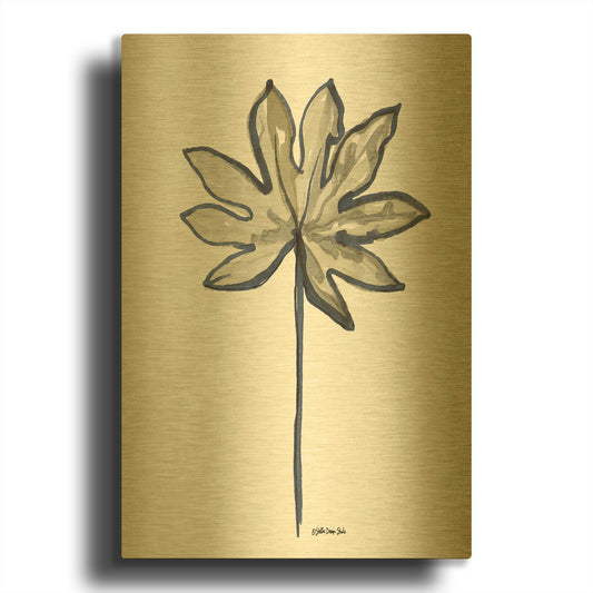 'Modern Palm 2' By Stellar Design Studio Gold Metal Wall Art