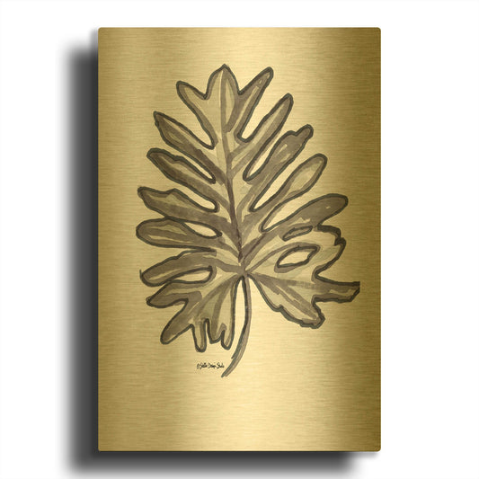 'Modern Palm 3' By Stellar Design Studio Gold Metal Wall Art