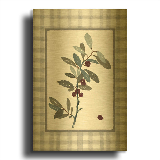'Floral Medley 3' By Stellar Design Studio Gold Metal Wall Art