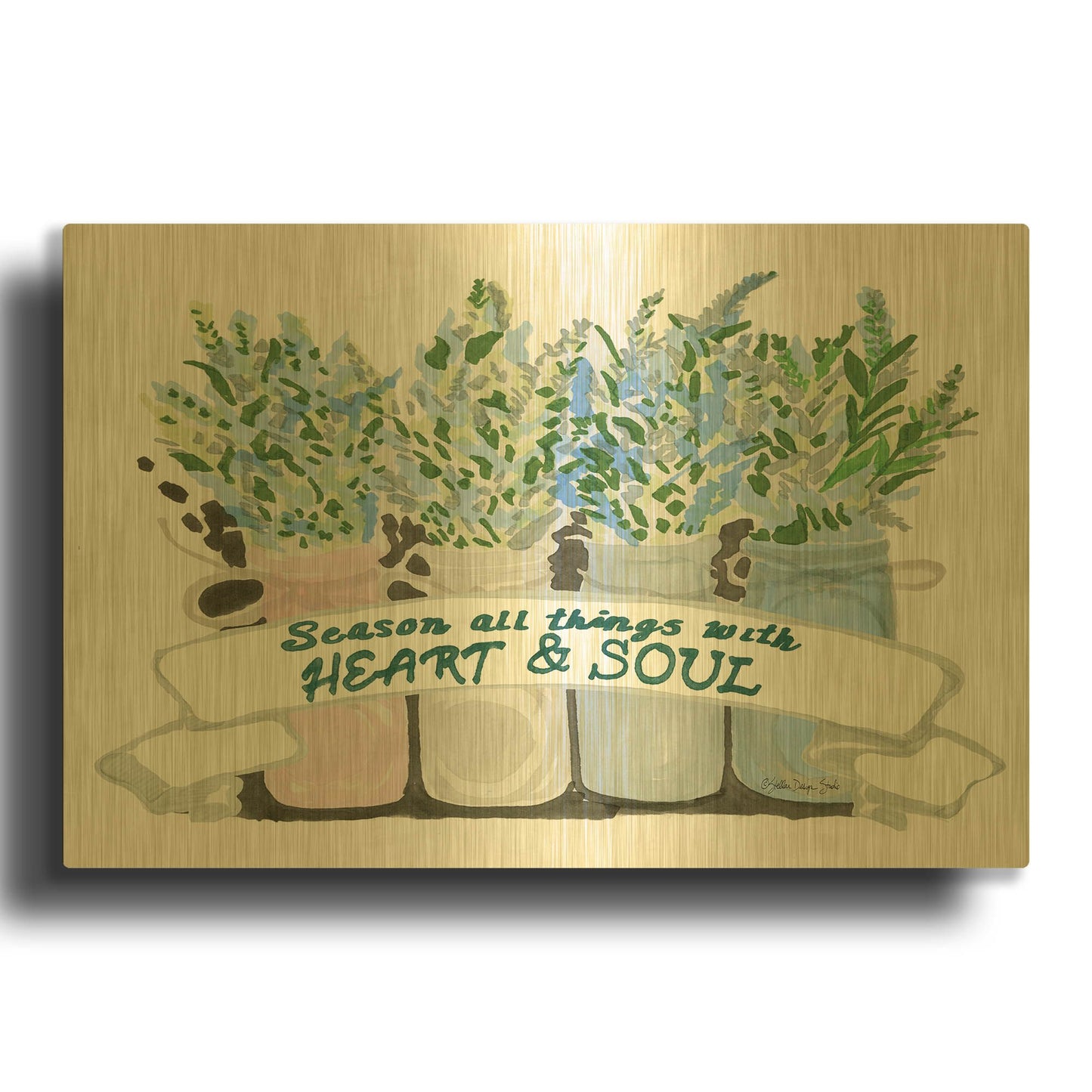 'Heart & Soul' By Stellar Design Studio Gold Metal Wall Art