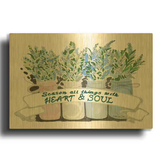 'Heart & Soul' By Stellar Design Studio Gold Metal Wall Art