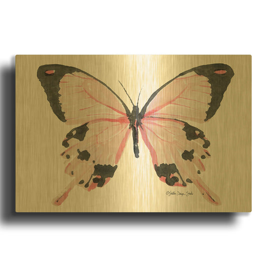 'Butterfly 1' By Stellar Design Studio Gold Metal Wall Art