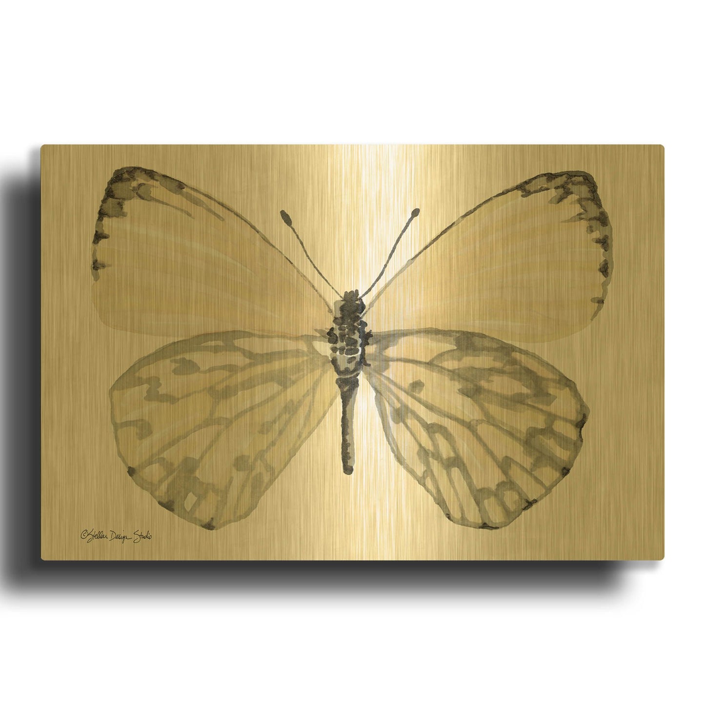 'Butterfly 2' By Stellar Design Studio Gold Metal Wall Art