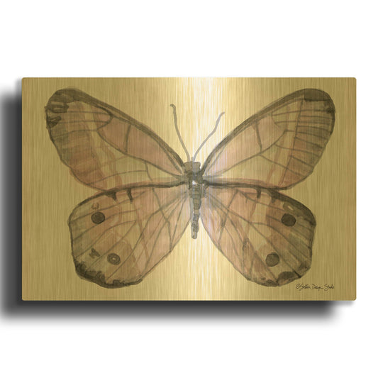 'Butterfly 5' By Stellar Design Studio Gold Metal Wall Art