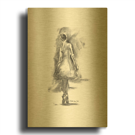 'Dance Figure 1' By Stellar Design Studio Gold Metal Wall Art