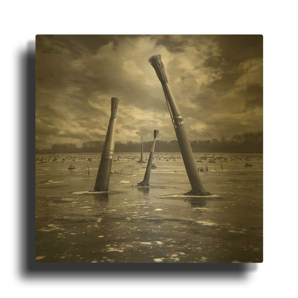 'Artland' By Dariusz Klimczak Gold Metal Wall Art