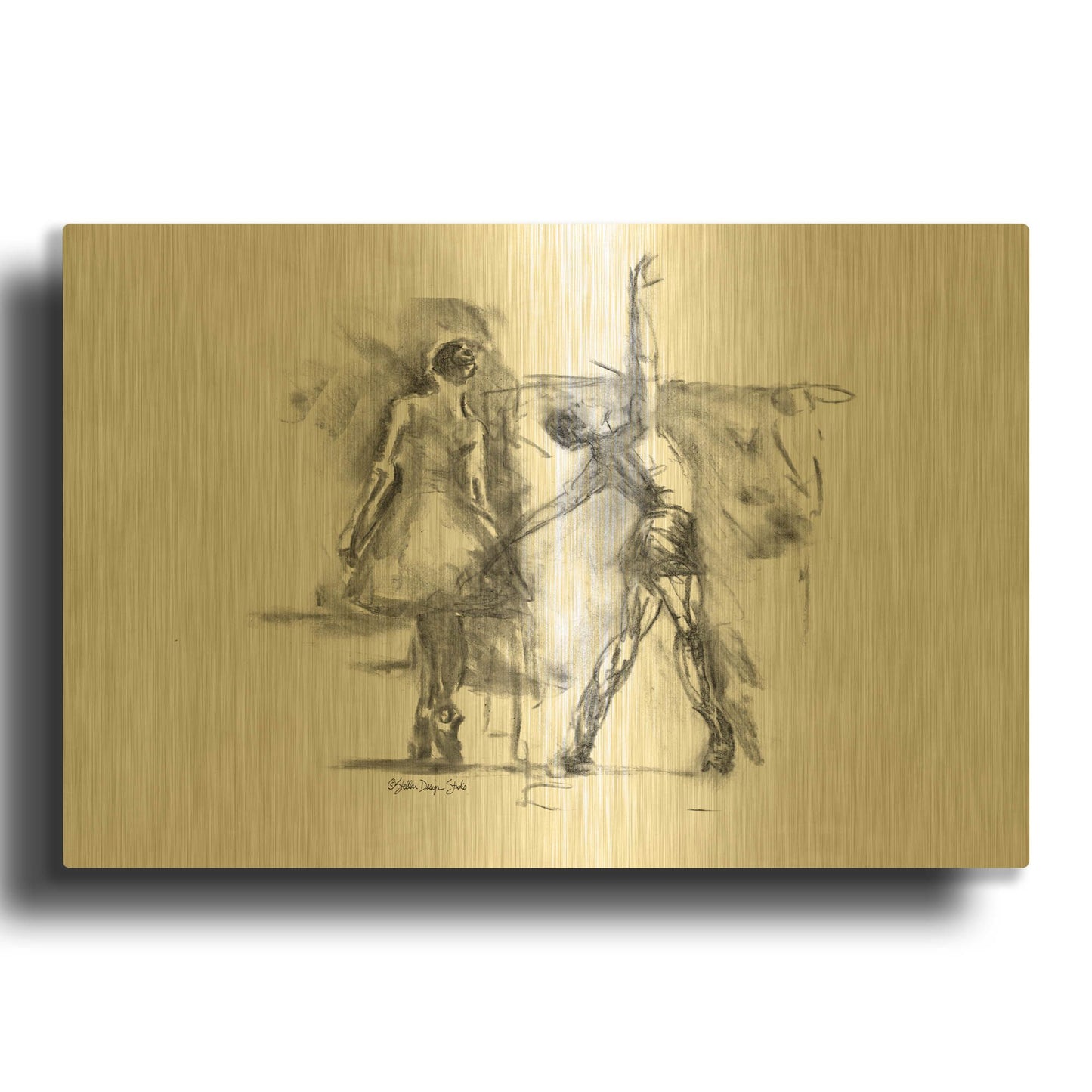 'Dance Figure 3' By Stellar Design Studio Gold Metal Wall Art