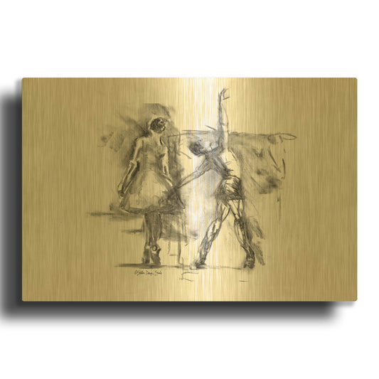 'Dance Figure 3' By Stellar Design Studio Gold Metal Wall Art