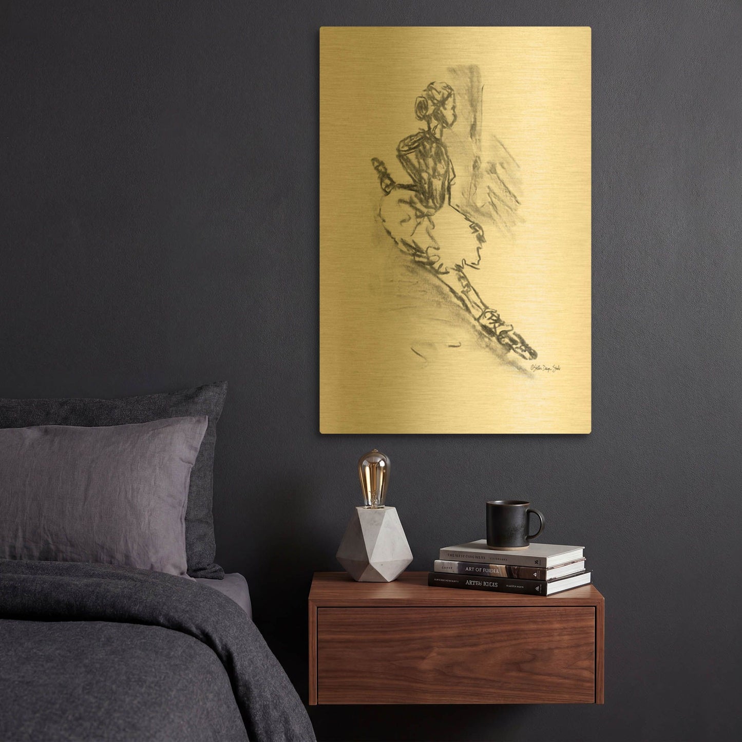 'Dance Figure 6' By Stellar Design Studio Gold Metal Wall Art