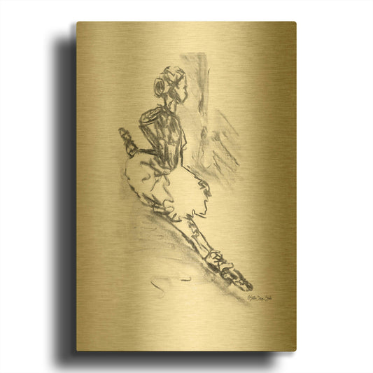 'Dance Figure 6' By Stellar Design Studio Gold Metal Wall Art
