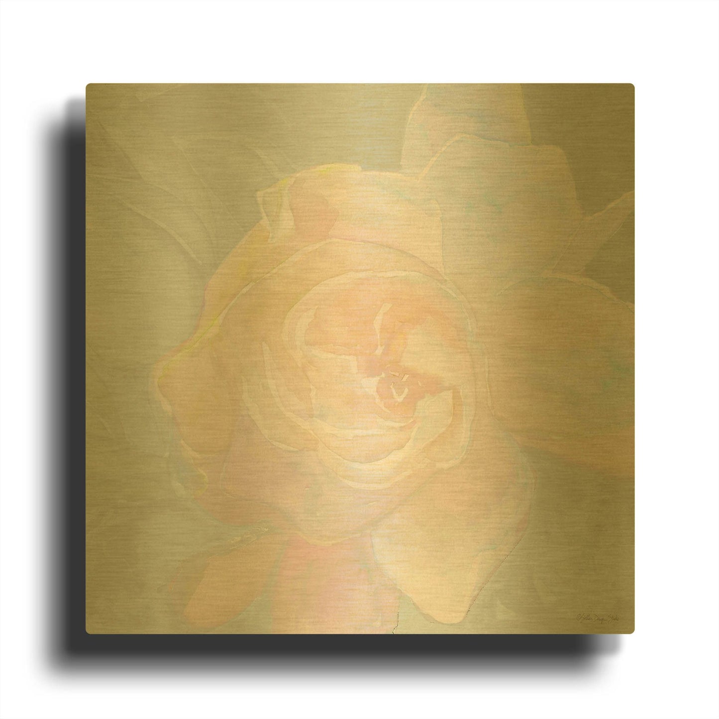 'Rose Bouquet 2' By Stellar Design Studio Gold Metal Wall Art