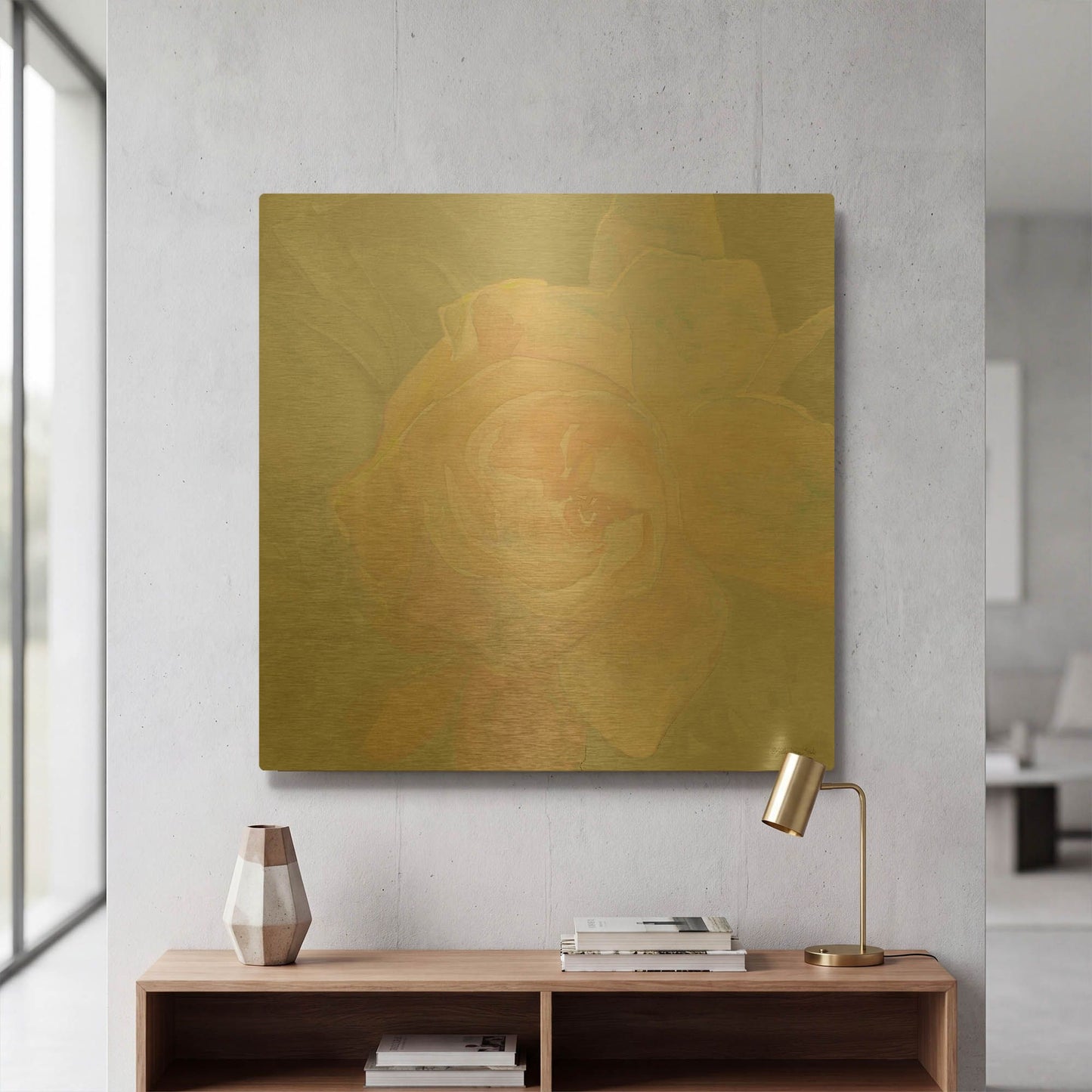 'Rose Bouquet 2' By Stellar Design Studio Gold Metal Wall Art