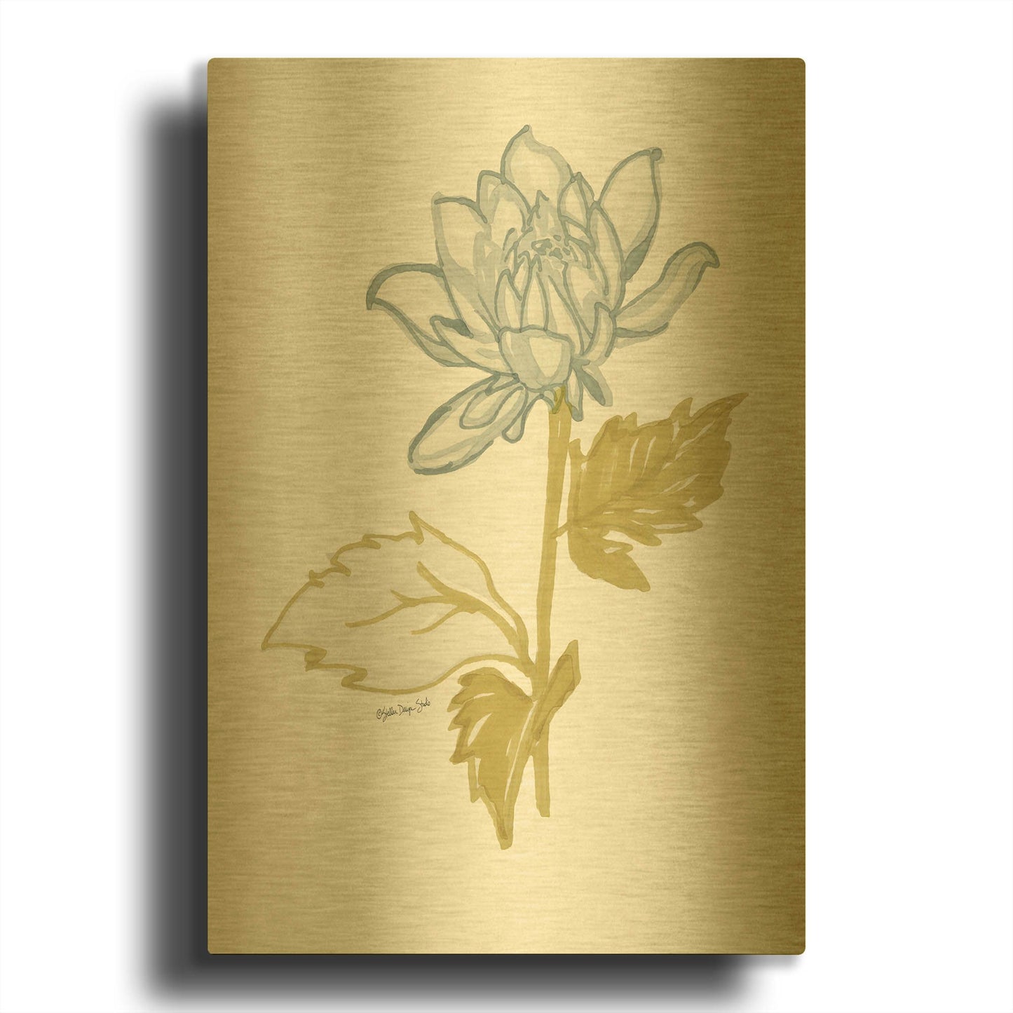 'Countryside Bloom 1' By Stellar Design Studio Gold Metal Wall Art