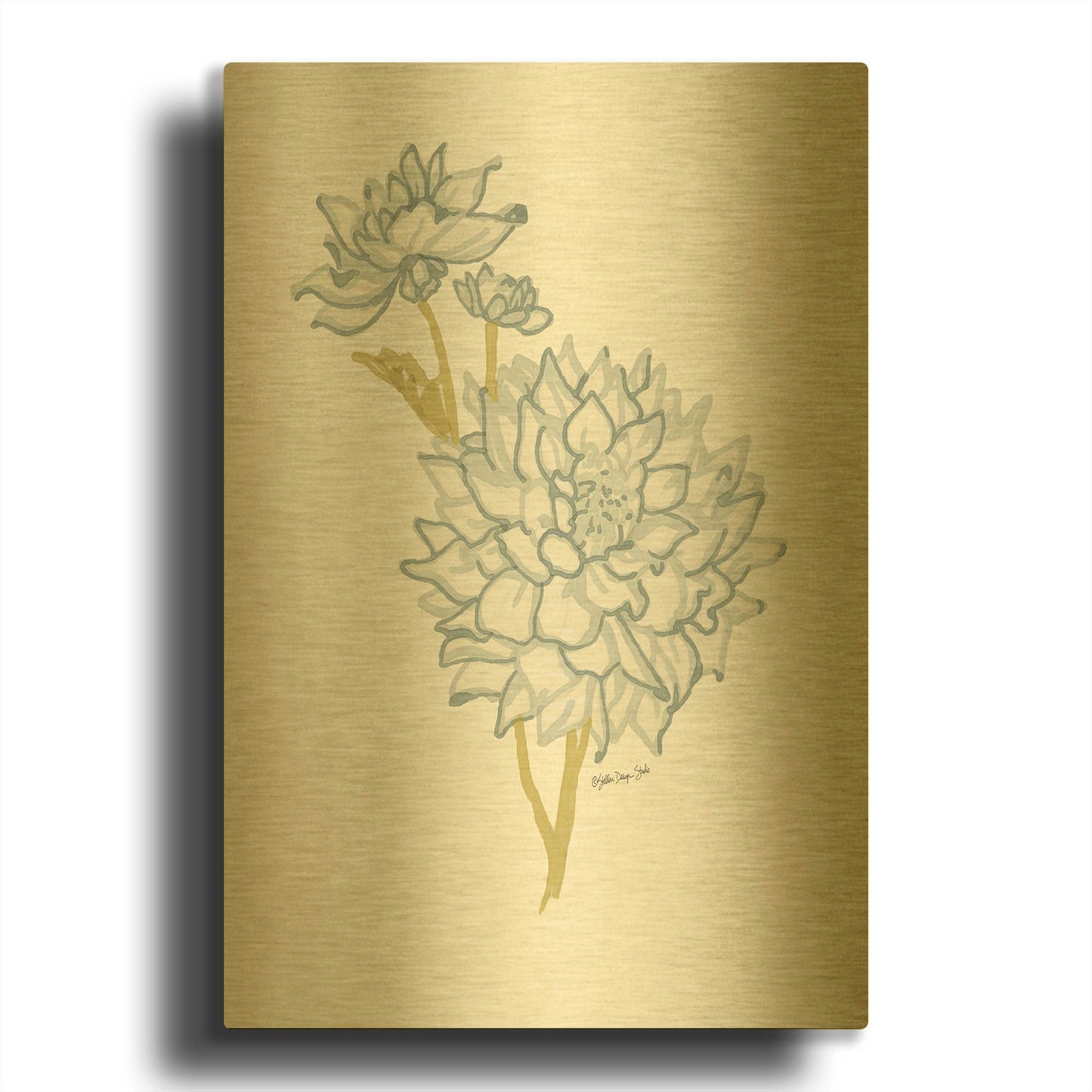 'Countryside Bloom 2' By Stellar Design Studio Gold Metal Wall Art