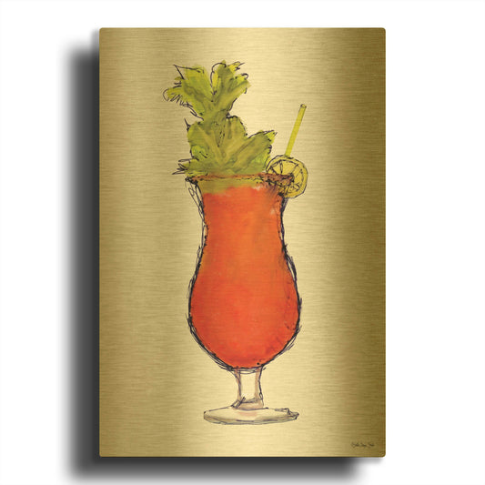 'Bloody Mary' By Stellar Design Studio Gold Metal Wall Art
