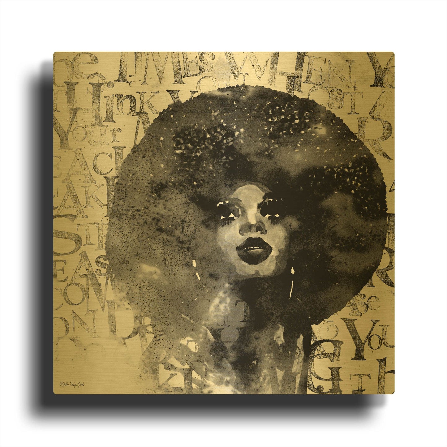 'Diana' By Stellar Design Studio Gold Metal Wall Art