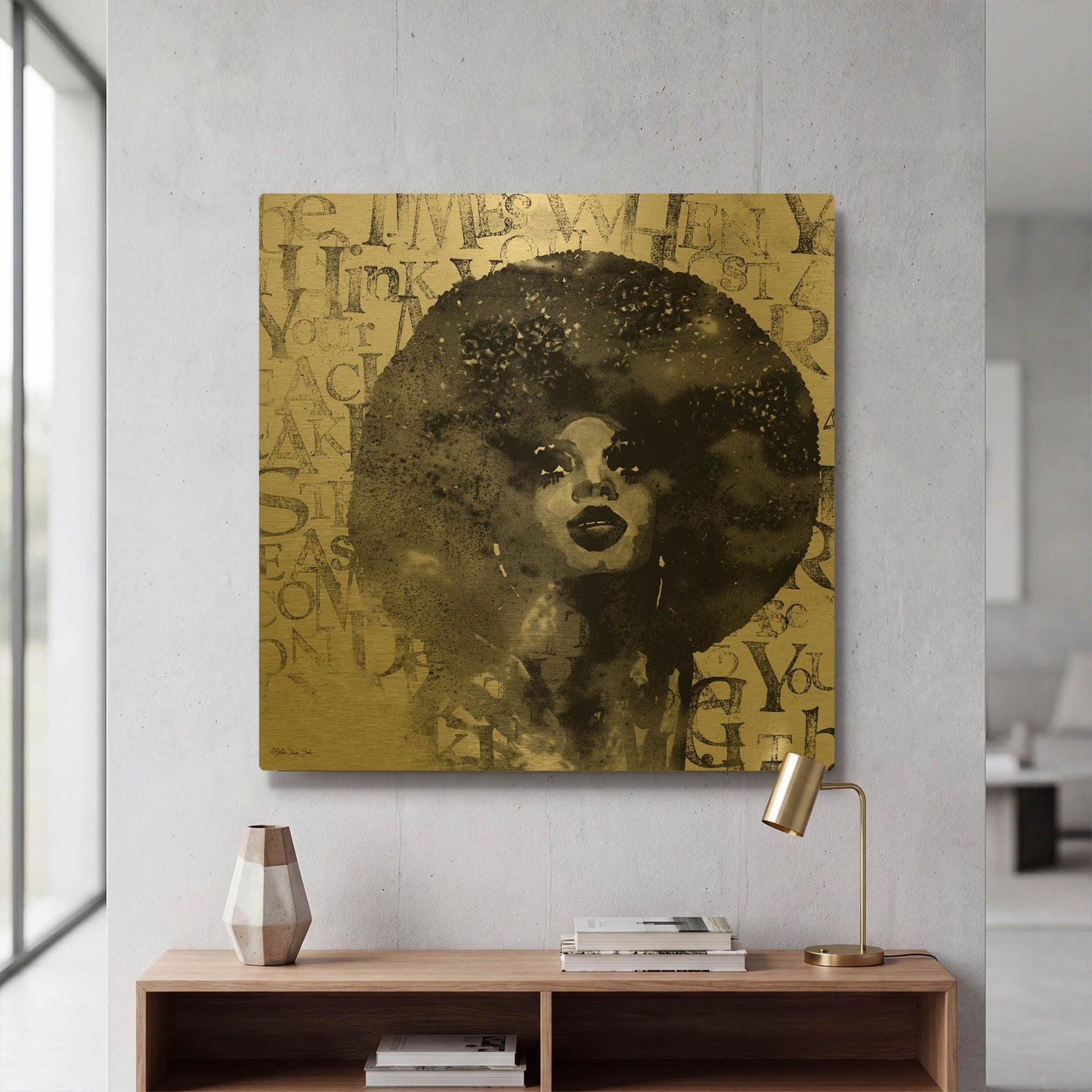 'Diana' By Stellar Design Studio Gold Metal Wall Art