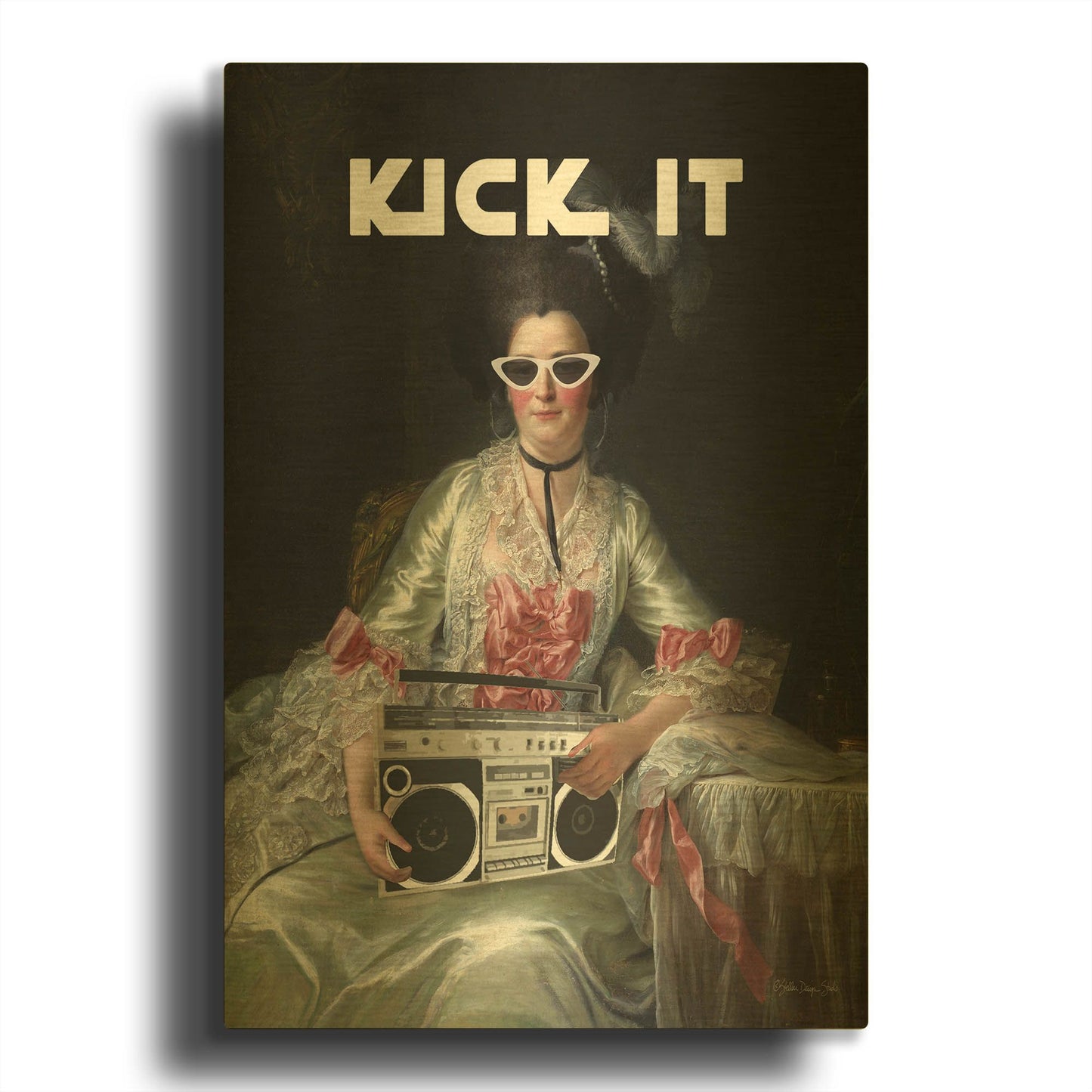 'Kick It' By Stellar Design Studio Gold Metal Wall Art