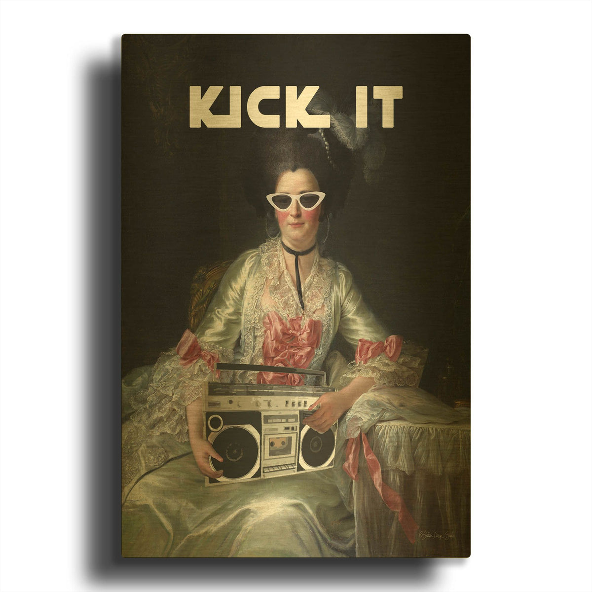 'Kick It' By Stellar Design Studio Gold Metal Wall Art