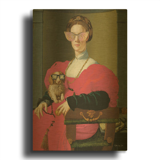 'Boss Lady' By Stellar Design Studio Gold Metal Wall Art