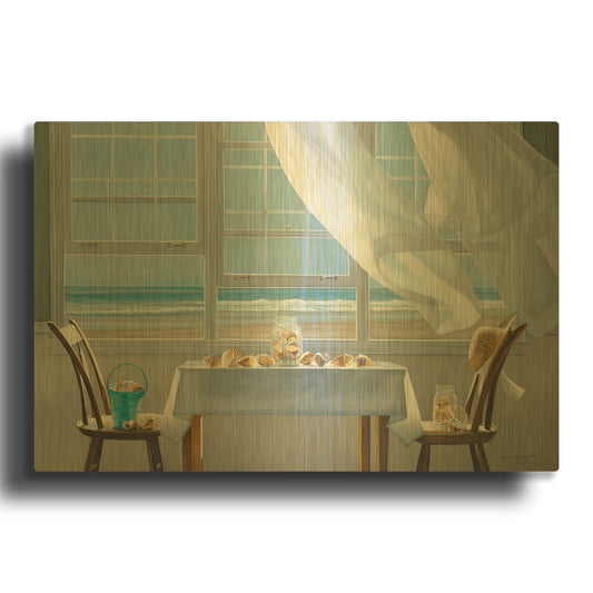 'The Shell Collectors' By Karen Hollingsworth Gold Metal Wall Art