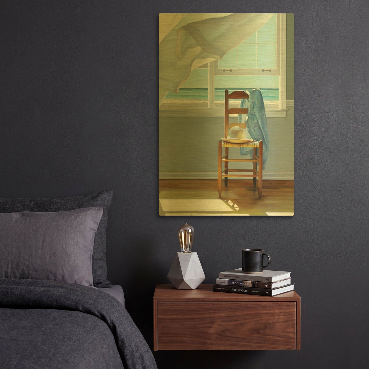'Deep Breathing' By Karen Hollingsworth Gold Metal Wall Art