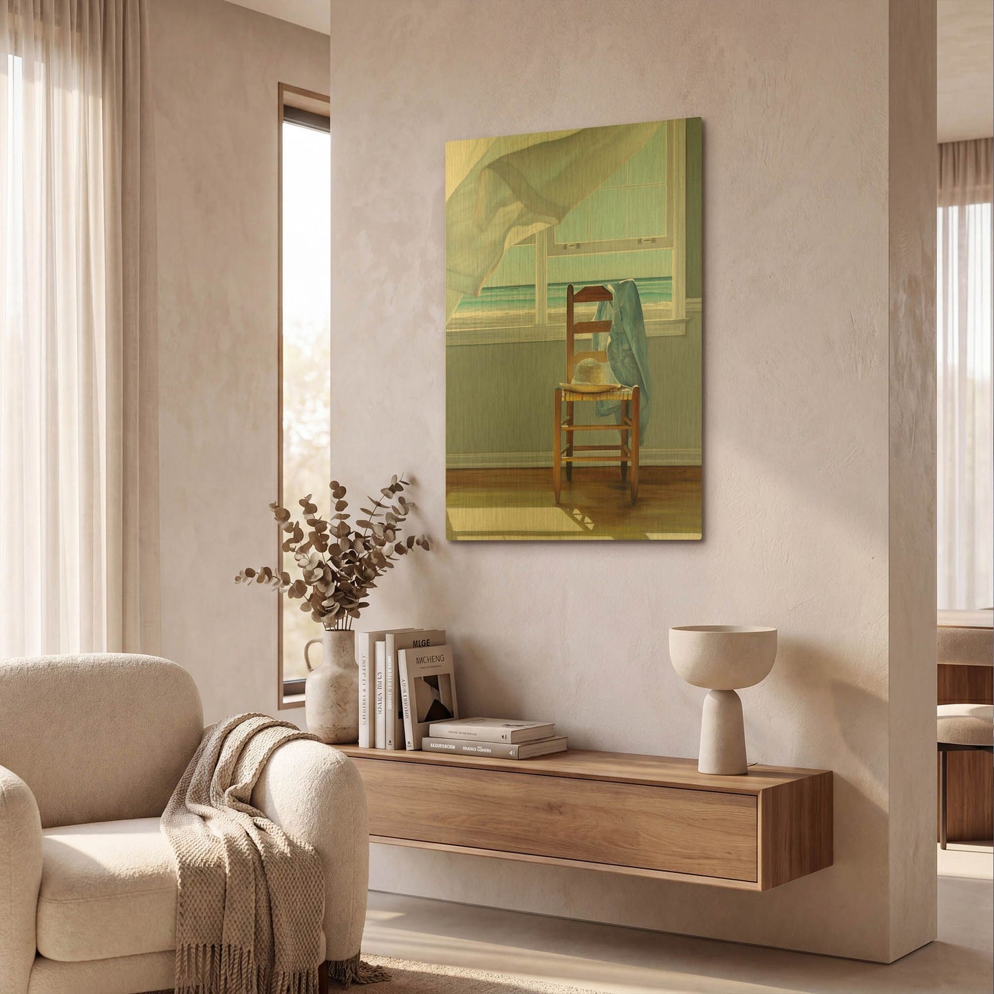 'Deep Breathing' By Karen Hollingsworth Gold Metal Wall Art