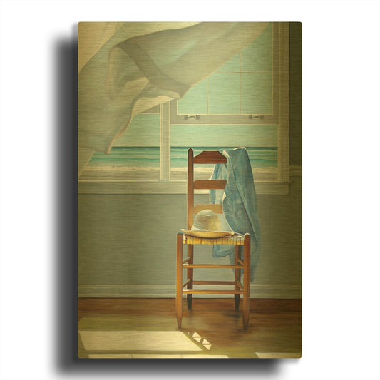 'Deep Breathing' By Karen Hollingsworth Gold Metal Wall Art