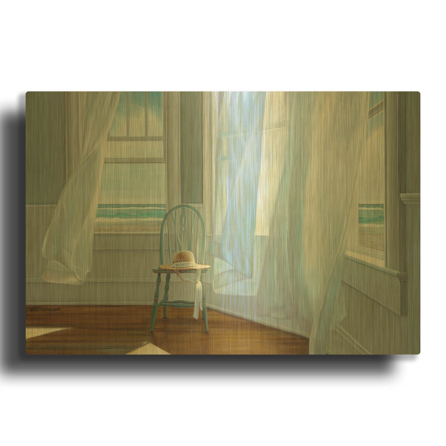 'Intention' By Karen Hollingsworth Gold Metal Wall Art
