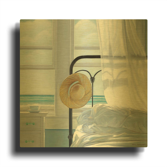 'Sand in the Sheets' By Karen Hollingsworth Gold Metal Wall Art