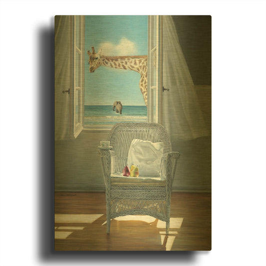 'Rubberneck' By Karen Hollingsworth Gold Metal Wall Art