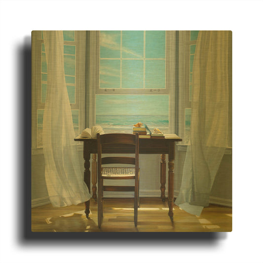 'Contemplation' By Karen Hollingsworth Gold Metal Wall Art