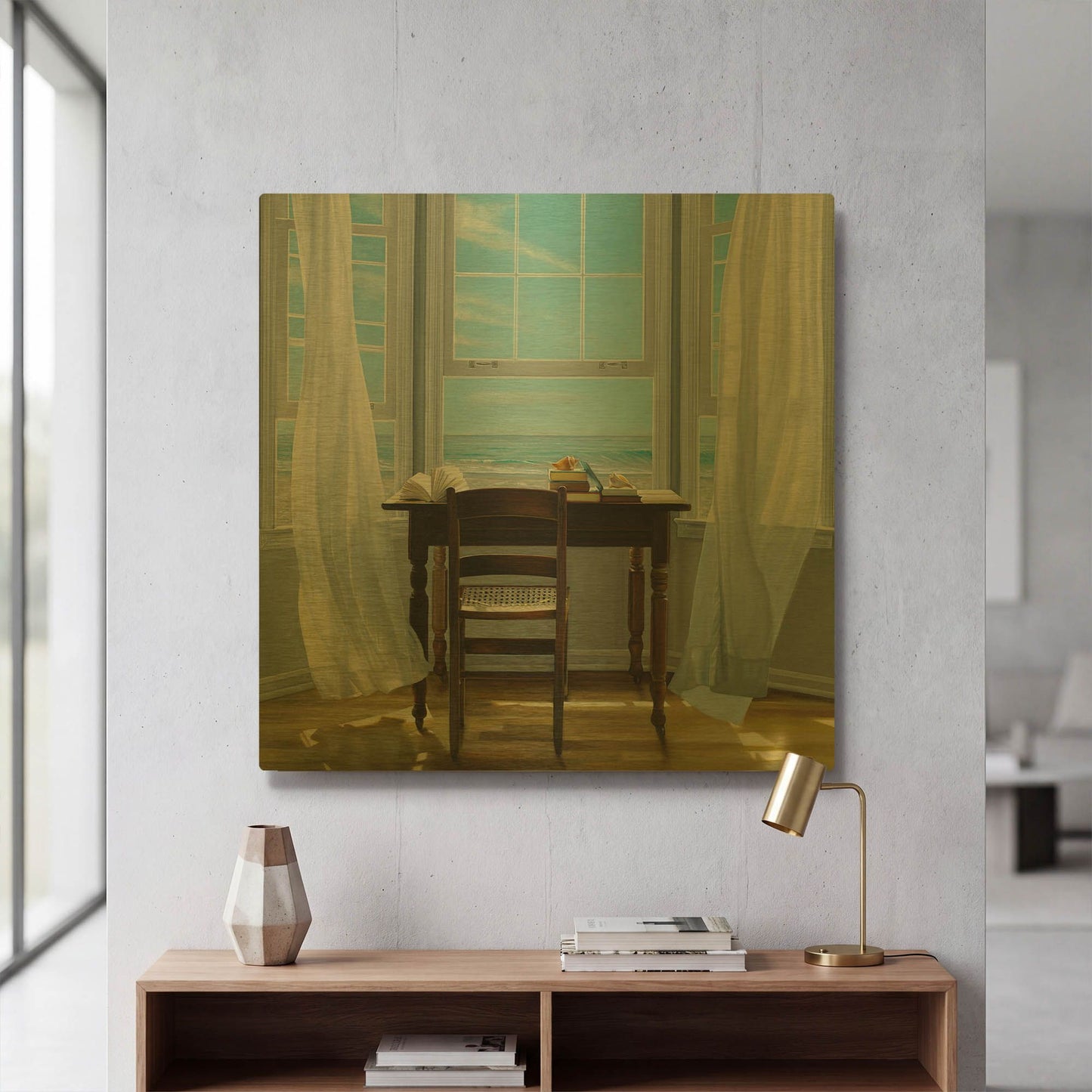 'Contemplation' By Karen Hollingsworth Gold Metal Wall Art