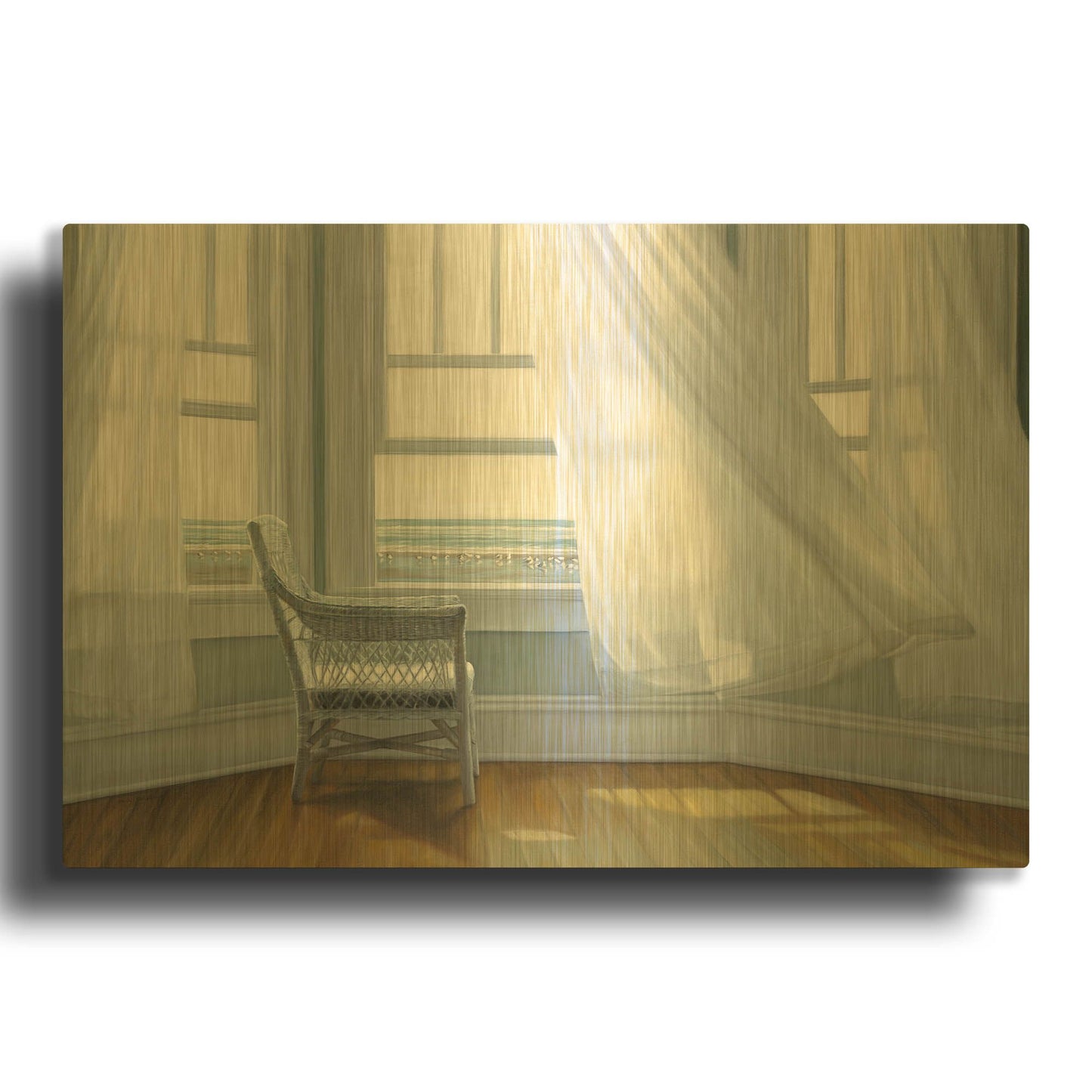 'Waiting to Fly' By Karen Hollingsworth Gold Metal Wall Art