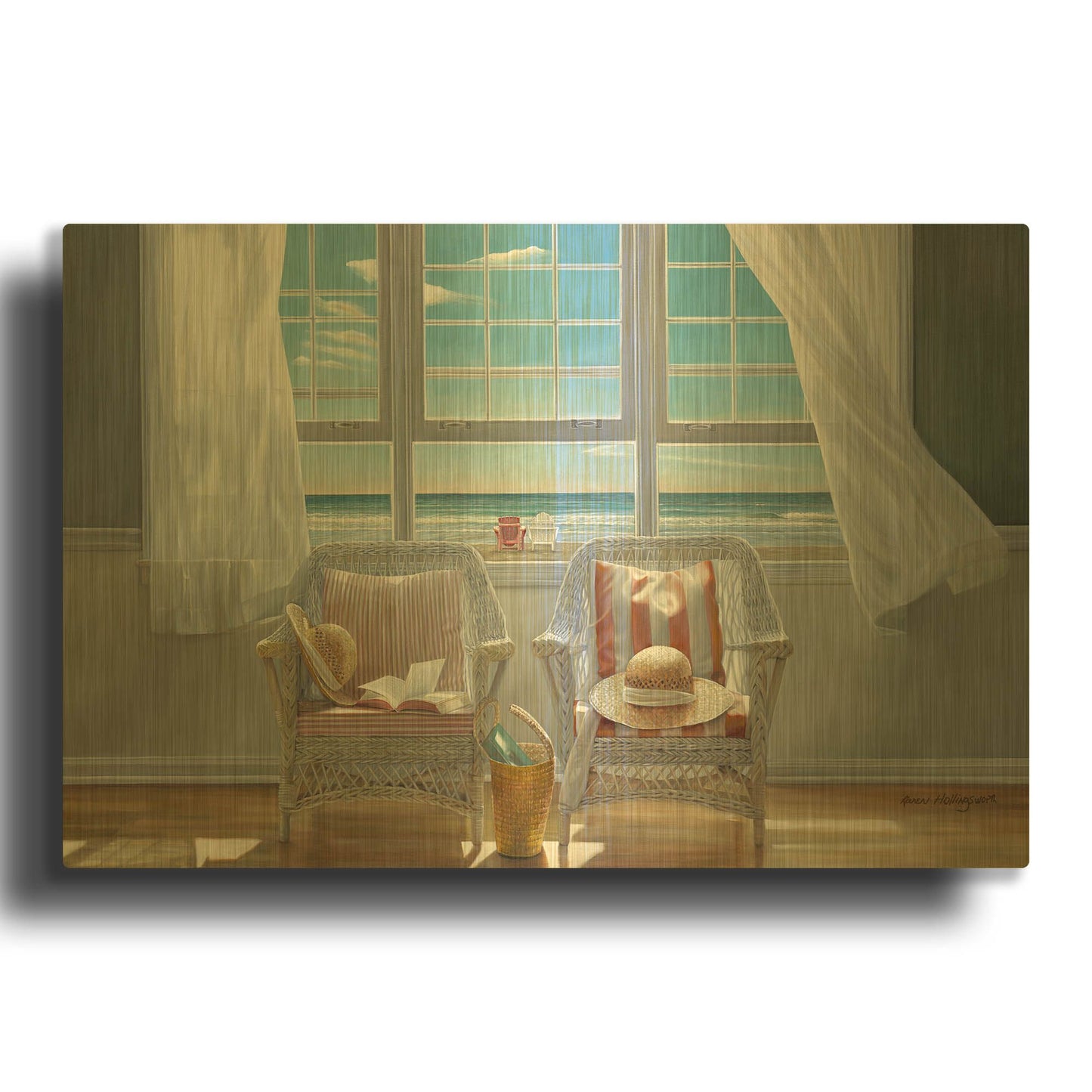 'Companions' By Karen Hollingsworth Gold Metal Wall Art