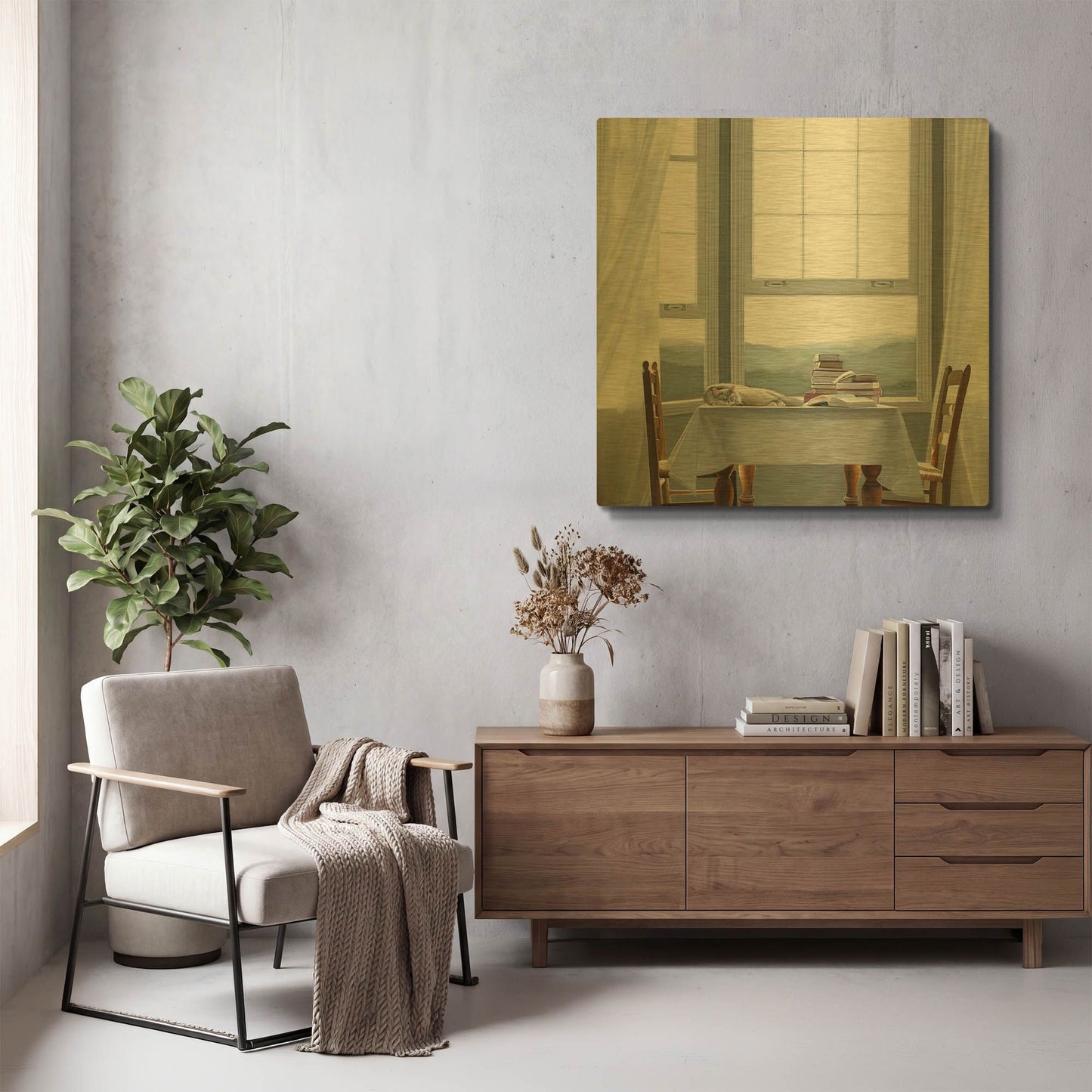 'Accidental Scholar' By Karen Hollingsworth Gold Metal Wall Art