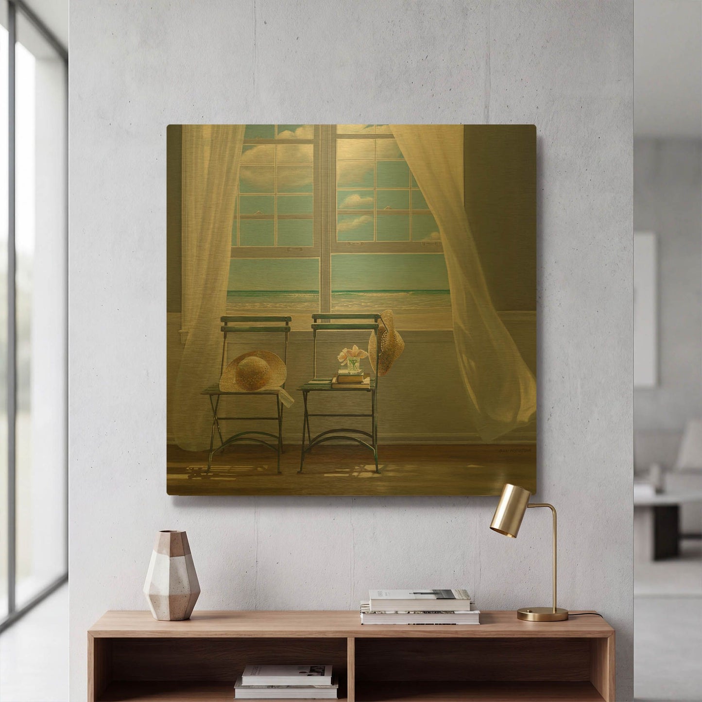 'Slow Motion' By Karen Hollingsworth Gold Metal Wall Art