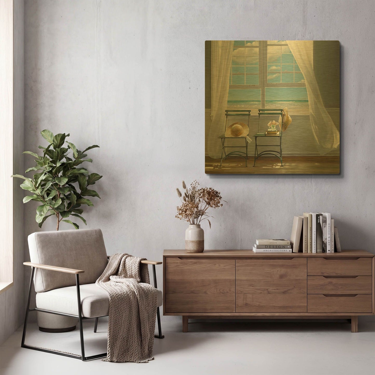 'Slow Motion' By Karen Hollingsworth Gold Metal Wall Art