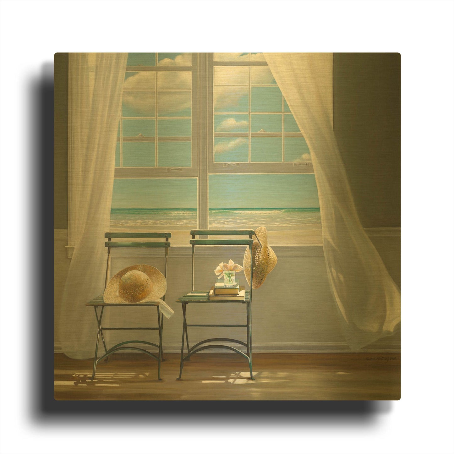 'Slow Motion' By Karen Hollingsworth Gold Metal Wall Art