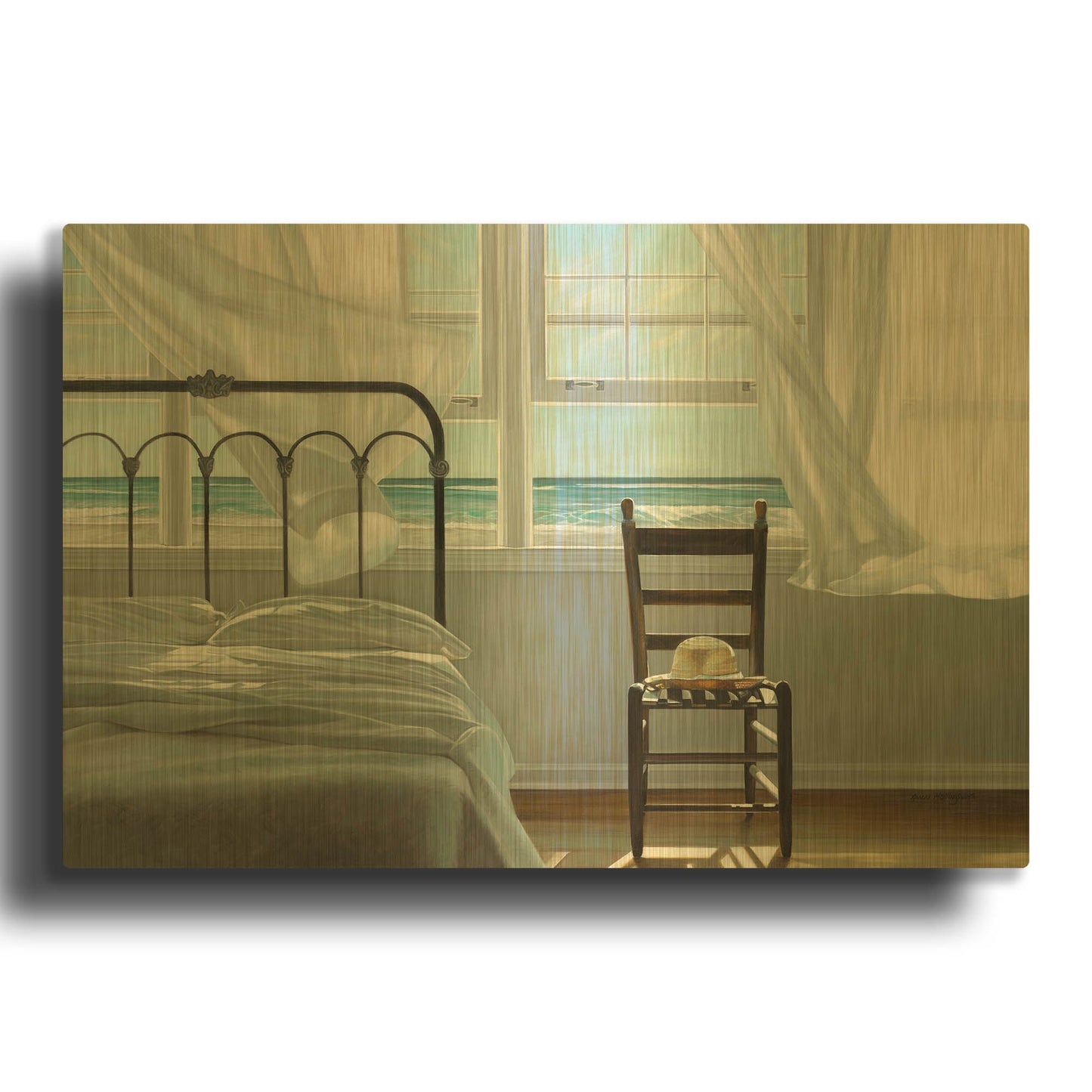 'The Dream of Water' By Karen Hollingsworth Gold Metal Wall Art